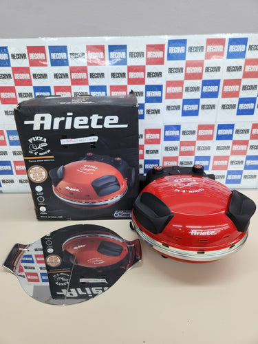 Mini horno pizza 4 minutos,1200 W, 5 niveles temperatura, diámetro 33 cm, regulador tiempo 30 minutos y temperatura, indicador luminosos encendido/apagado, Ariete 909